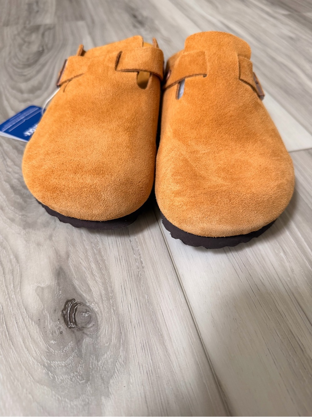 Birkenstock Boston Soft Footbed Clogs EU 40 L9 M7 Orange Suede New Tags - Picture 5 of 8